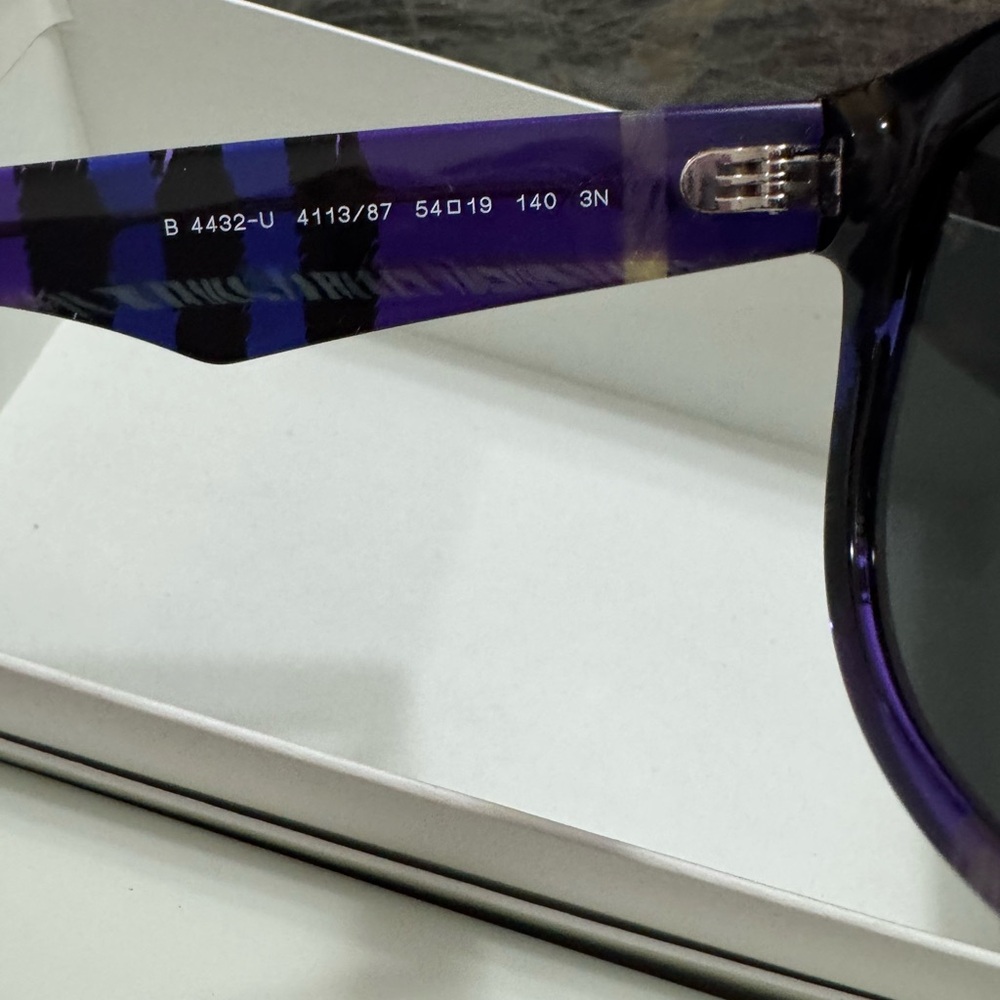 Burberry Purple and Black Sunglasses Used w case - Picture 3 of 10